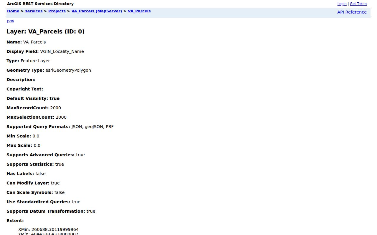 Virginia street directory research using the statewide parcel layer's owner and address fields