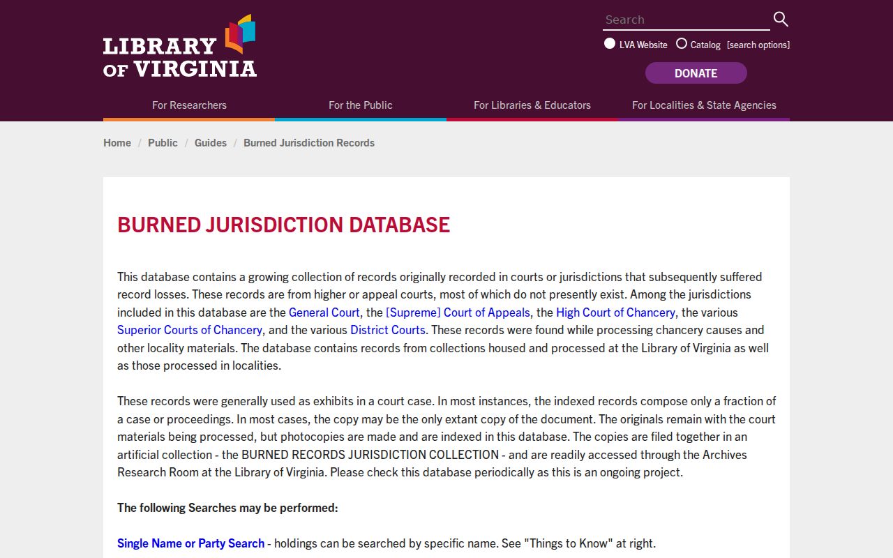 Virginia city directory research alongside surviving copies of records from lost jurisdictions